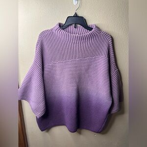 Womens Chicos Size 2 Purple Ombré Sweater Tshirt